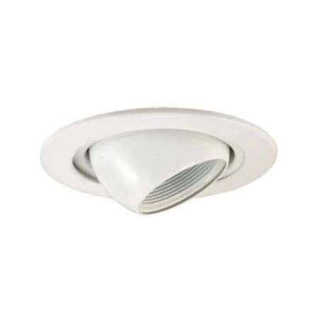Gorgeousglow 4 in. Aperture Low Voltage Trim With Adjustable Eyeball, White GO1586653